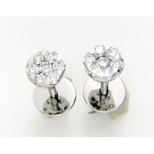 Designer Earrings with Certified Diamonds In 14k Gold - ER0398FP